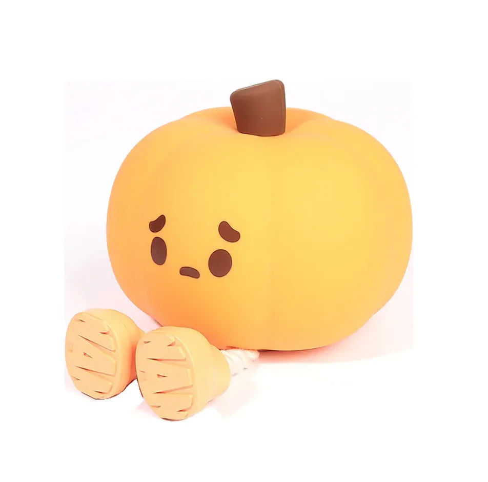 Linda lámpara nocturna de calabaza de silicona